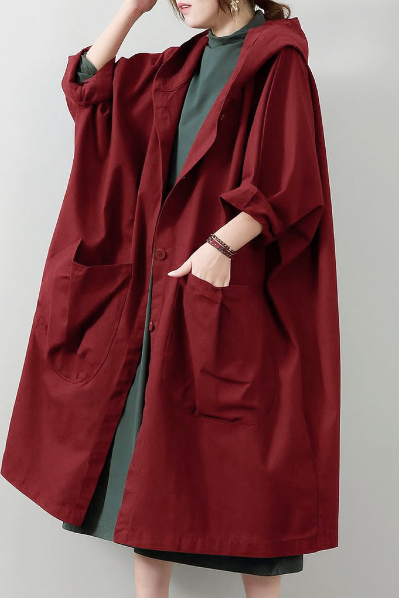 One Size Fits All Oversized Water Resistant Windbreaker Jacket