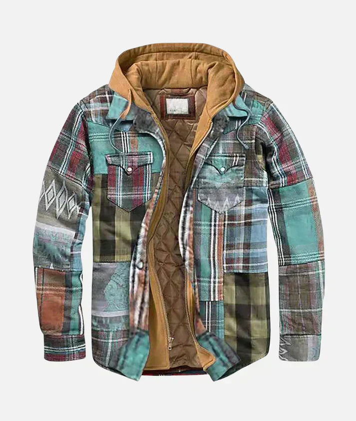Rhys™ – Bold Patchwork Plaid Jacket for Effortless Urban Cool