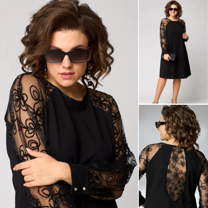 Aloura – Sophisticated Lace Dress in Black