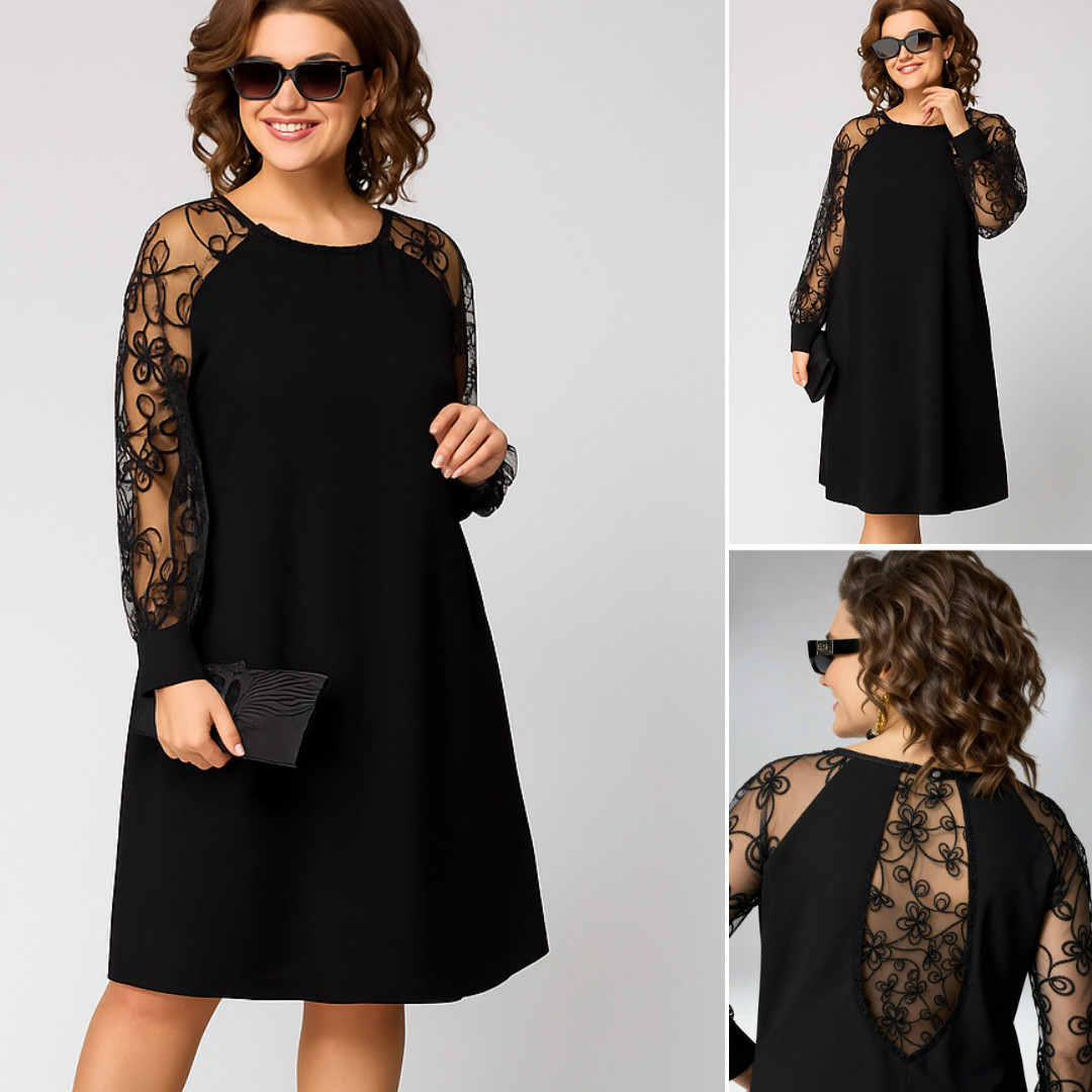 Aloura – Sophisticated Lace Dress in Black